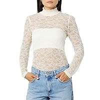 The Drop Women's Bethany Mock-Neck Lace Top
