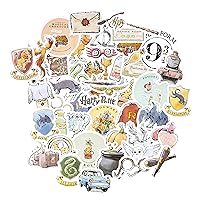 Conquest Journals Harry Potter Watercolor Vinyl Stickers, Set of 60 Unique Stickers Including 5 Holograms, Waterproof and UV Resistant, Great for All Your Gadgets, Potterfy All The Things