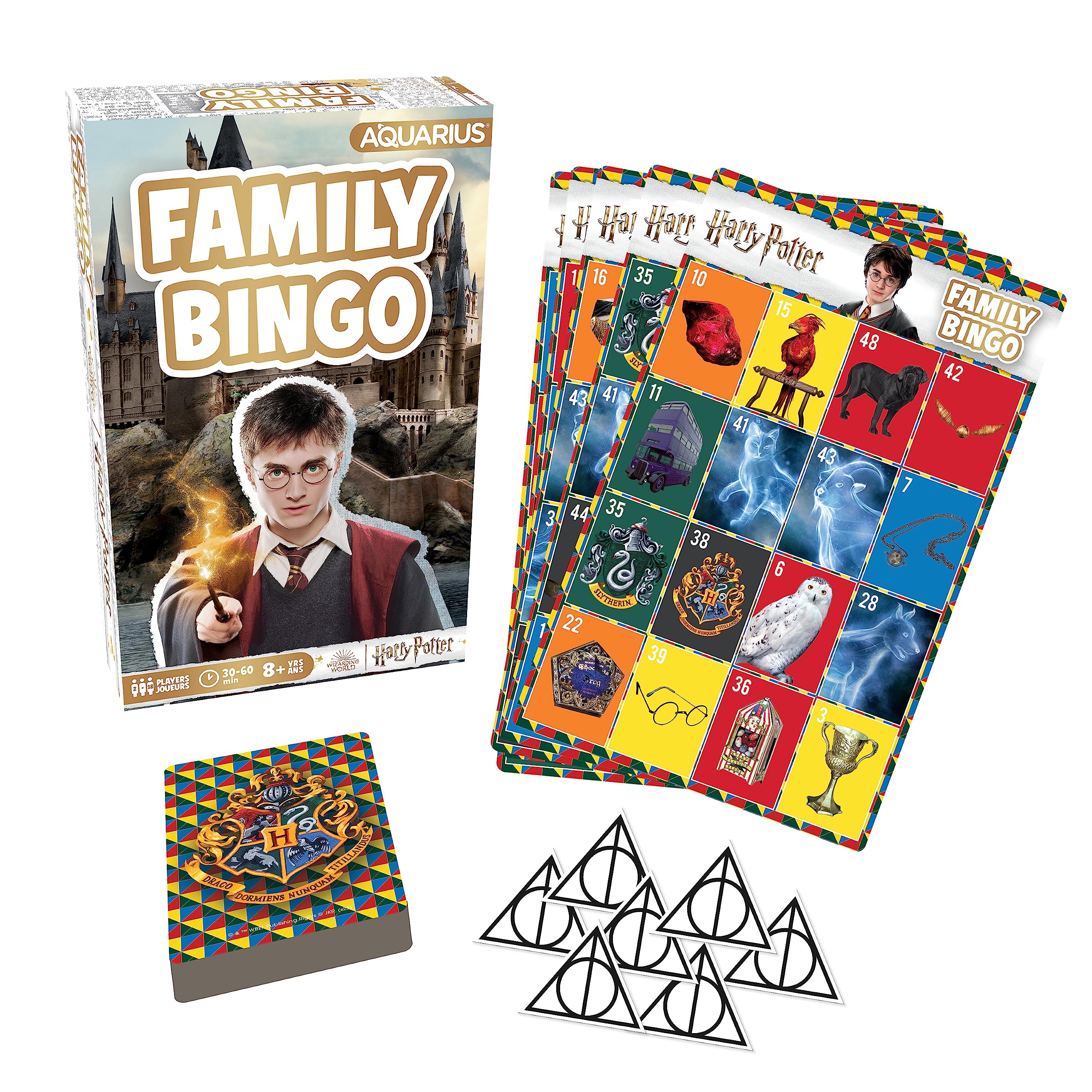 AQUARIUS Harry Potter Family Bingo Game - Fun Family Party Game for Kids, Teens & Adults - Entertaining Game Night Gift - Officially Licensed Harry Potter Merchandise