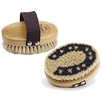 Equi-Essentials Wood Backed Horsehoe Horsehair Body Brush