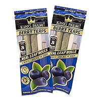 KING PALM Mini Size Cones - 2 Cones per Pack, 2 Packs - Organic Pre Rolled Cones - All Natural Pre Rolls - (Berry Terps)
