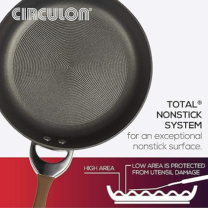 Circulon Symmetry Hard Anodized Nonstick Casserole with Locking Straining Lid and Kitchen Tools, 4 Piece, Chocolate