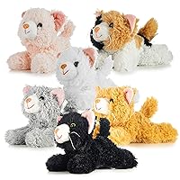 PREXTEX Stuffed Animal Cat - 6 Plush Kitty Stuffed Animal for Party Favors and Kids, Birthday Gifts for Girls Boys Kids, Toddlers Party Decoration, Huggable Toy, Soft Plush Toy, Cat Toy
