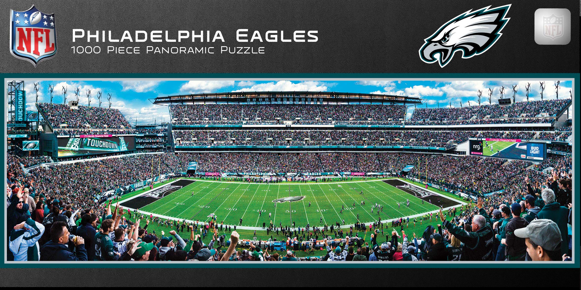 MasterPieces NFL Philadelphia Eagles Stadium Panoramic Jigsaw Puzzle, 1000 Pieces
