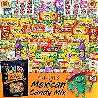 Mexican Candy Variety Pack Mix, Dulces Mexicanos Surtidos (100 Count) Christmas Stocking Stuffers, Bulk Assortment Spicy Sweet Sour Mexicano Candies, Hispanic Latino Snack Food