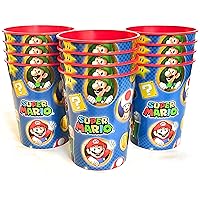 Super Mario Lot of 12 16oz Party Plastic Cup ~Party Favor Supplies~ by SuperMario