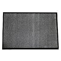 Durable Corporation-654S23 Wipe-N-Walk Vinyl Backed Indoor Carpet Entrance Mat, 2' x 3', Charcoal