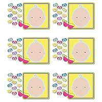 Beistle 6 Pack Pin The Pacifier Baby Shower Game, Multicolored, 17