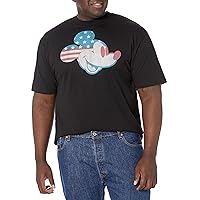 Disney Big & Tall Classic Mickey Americana Flag Fill Men's Tops Short Sleeve Tee Shirt
