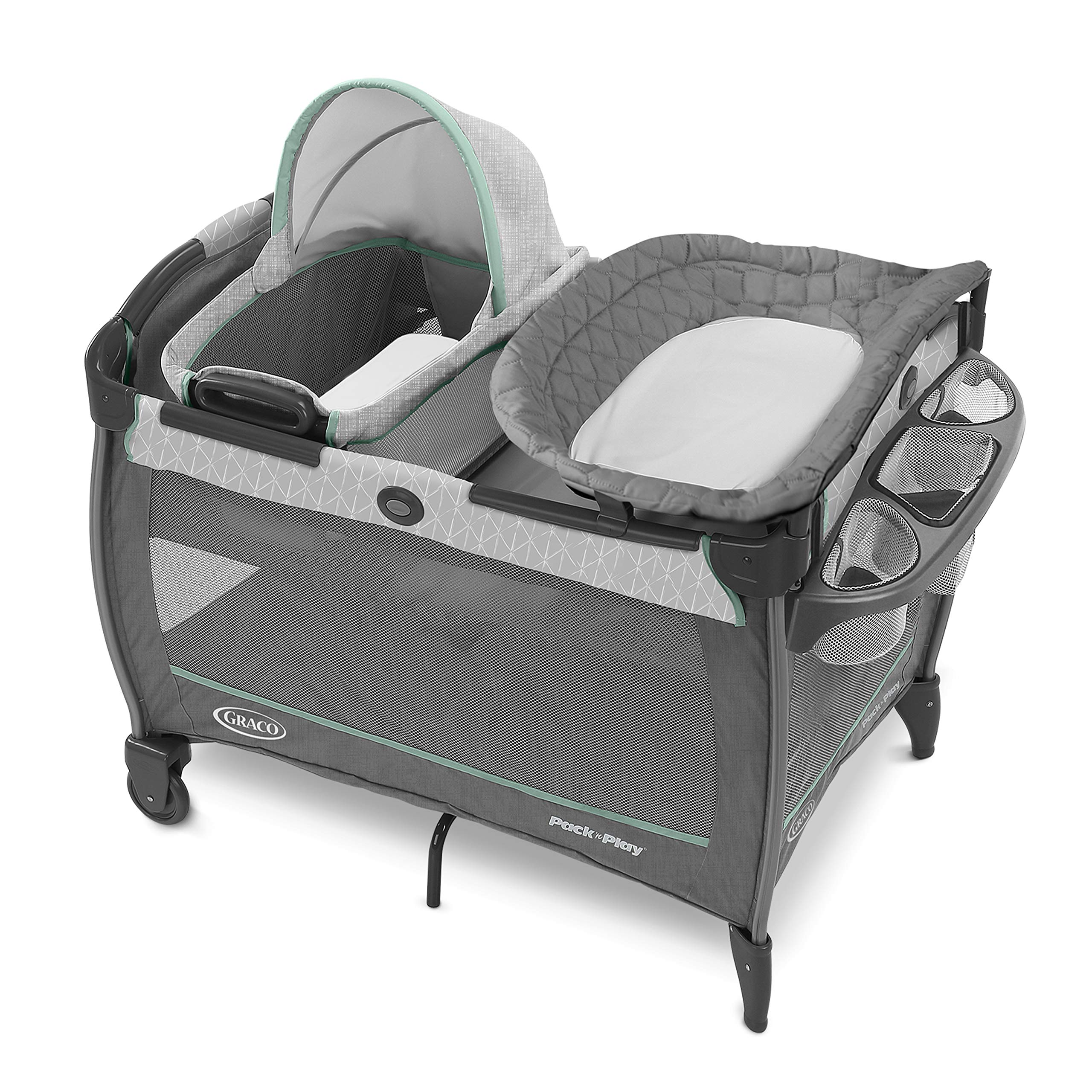 Graco Pack 'n Play Close2Baby Bassinet Playard Features Portable Bassinet Diaper Changer and More, Derby