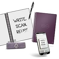 Rocketbook Core Reusable Smart Notebook | Innovative, Eco-Friendly, Digitally Connected Notebook with Cloud Sharing Capabilities | Lined, 6