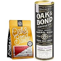 Oak & Bond Coffee Co. Guatemala Single Origin and Cabernet Sauvignon Wine Barrel Aged Coffee Bundle - Whole Bean, 22oz. Total