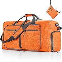 Vomgomfom Travel Duffle Bag for Men, 65L Foldable Travel Duffel Bag with Shoes Compartment Overnight Bag for Men Women Waterproof & Tear Resistant 65L 85L 115L