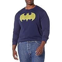 DC Comics Big & Tall Batman Bat Logo Ten Men's Tops Long Sleeve Tee Shirt