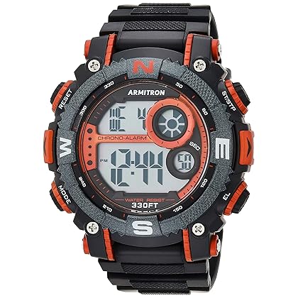 Armitron Sport Men's Digital Chronograph Resin Strap Watch, 40/8284