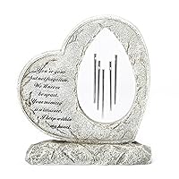 Roman Your Memory Treasure Within Heart 12 Inch Resin Stone Garden Chime Figurine