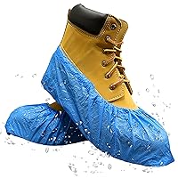 INNOVATIVE HAUS Extra Large Blue Waterproof Disposable Boot & Shoe Covers. Plastic Shoe Covers Disposable. Indoor Shoe Covers Disposable. Disposable Booties for Shoe Covers. Non-Slip. 100 Pack