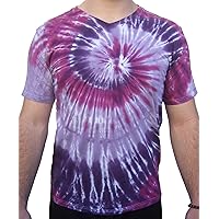 Rockin' Cactus Men's V-Neck Lightweight Tie Dye T-Shirt