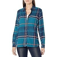 Dickies Women's Long Sleeve Plaid Flannel Shirt