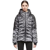 Orolay Women's Warm Down Jacket with Hood Unique Quilting Coat