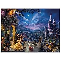 Ceaco - Thomas Kinkade - Disney Dreams Collection - Beauty and The Beast Dancing in The Moonlight - 1500 Piece Jigsaw Puzzle, 12 x 10 x 2.6 inches