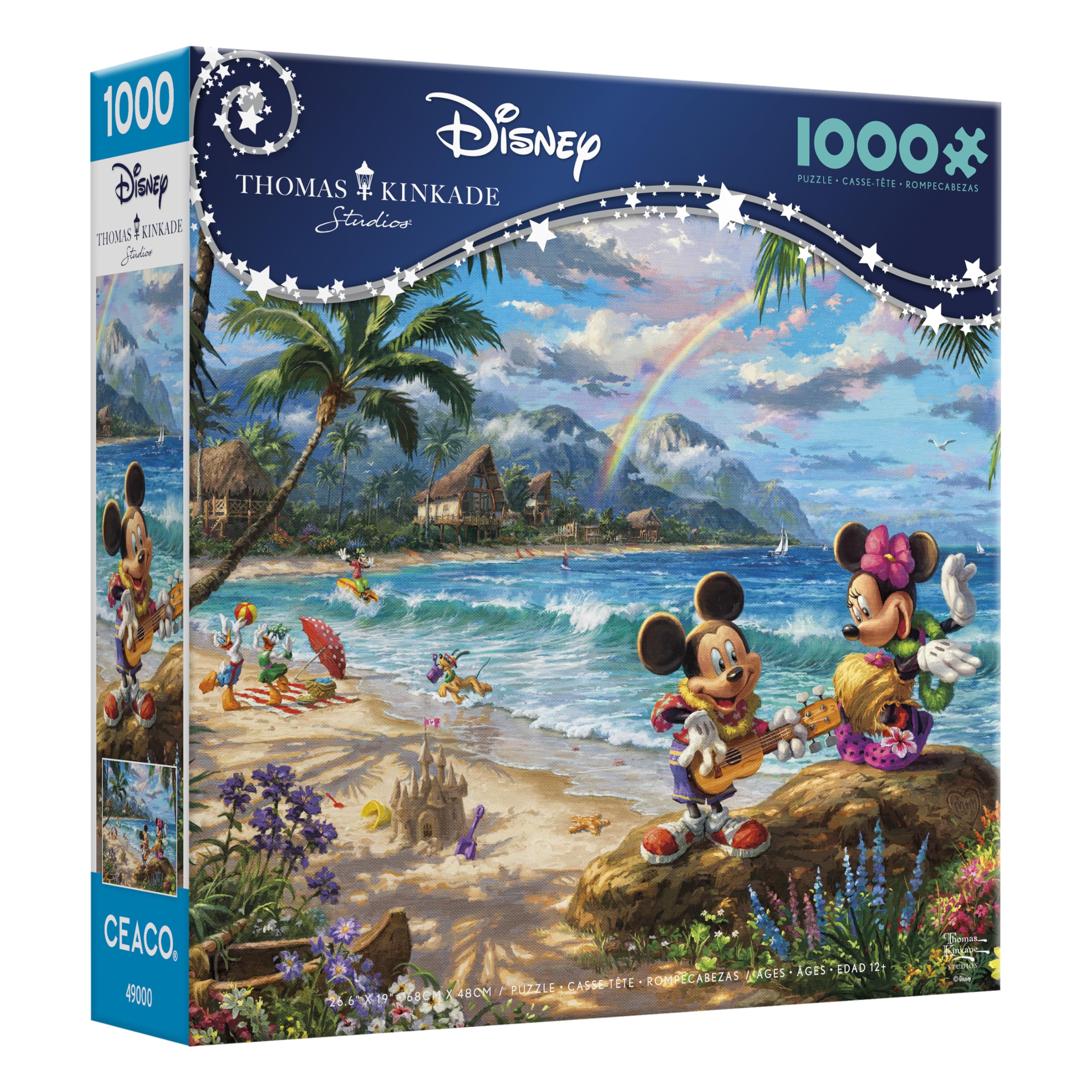 Ceaco - Thomas Kinkade - Disney - Mickey & Minnie in Hawaii - 1000 Piece Jigsaw Puzzle