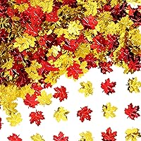 Fall Party Table Scatter Confetti - Thanksgiving Day Maple Leaves Autumn Party Foil Metallic Sequins Confetti Carnival Party Sprinkles Confetti Decorations, 60g