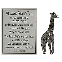 Always Stand Tall Giraffe Charm with Story Card New
