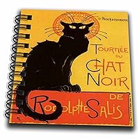 3dRose Le Chat Noir-Advertising, Art Nouveau, Black Cat, Cats, Chat Noir, Le Chat-Mini Notepad, 4 by 4