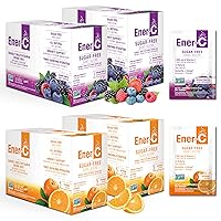 Ener-C Sugar Free Mixed Berry + Orange Drinkable Vitamin C Bundle - Tasty Immune Hydration & Energy Drink Powder Blends - 120 Packets