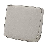 Classic Accessories Montlake FadeSafe Water-Resistant 25 x 22 x 4 Inch Outdoor Chair Cushion, Heather Grey, Outdoor Chair Cushions, Patio Chair Cushions, Patio Cushions