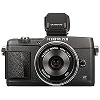 OM SYSTEM OLYMPUS E-P5 17mm f1.8 and VF-4 16.1 MP Compact System Camera with 3-Inch LCD (Black) - International Version (No Warranty)