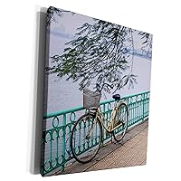 3dRose Vietnam, Hanoi. Tay Ho, West Lake, bicycle - Museum Grade Canvas Wrap (cw_257309_1)