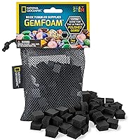 NATIONAL GEOGRAPHIC Rock Tumbling Media – GemFoam Reusable Rock Polisher Foam, Use After Rock Tumbling Grit Cycles, Adds Shine to Tumbled Rocks and Minerals, Rock Tumbling Supplies