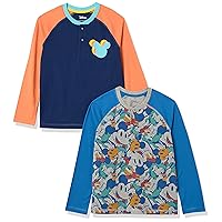Disney | Marvel | Star Wars Boys and Toddlers' Long-Sleeve Henley T-Shirts, Pack of 2