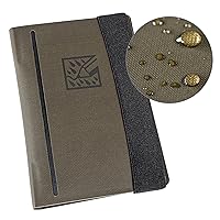 Rite in the Rain Field Wallet, 3.5” x 6.5”, EDC, Water Resistant TPU fabric (No. P971-M),Olive and Black