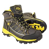 Bazalt MBM9122 Men's Lace-Up Black with Yellow Water and Frost Proof Leather Outdoor Boots, 7