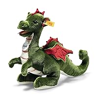 Steiff Rocky Dragon, Premium Dragon Stuffed Animal, Fantasy Animal Plush Toys, Plushy Toy for Girls Boys and Kids (Green & Red, 13