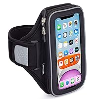 Velocity V7 Running Armband - Compatible with iPhone 15, 15 Pro, 14, 14 Pro, 13, 13 Pro, iPhone12/12Pro, Galaxy S24, S23, S22 5G, Google Pixel, and Many More Mobile Phones - Fits Most Cases