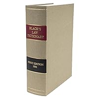 Black's Law Dictionary, 1st Edition Black's Law Dictionary, 1st Edition Hardcover Kindle