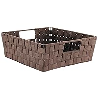 Whitmor Woven Strap Shelf Storage Tote Basket - Java 13 by 15 by 5