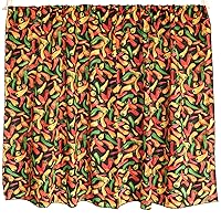 Chili Peppers Cotton Curtain Panel Window Treatment Backdrop Photography Kitchen Window Decor (58