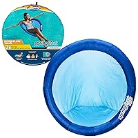 SwimWays Spring Float Papasan Pool Lounger for Swimming Pool, Inflatable Pool Floats Adult with Fast Inflation for Ages 15 & Up, Blue