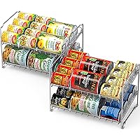 2 Tier Can Rack, Silver - 2 Pack