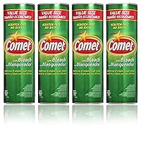 Comet Cleaner with Bleach Powder 25-Ounces | Scratch-Free | 1.56 Pound (Pack of 4)