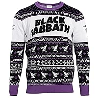 Black Sabbath Classic Music Rock Band Festive Knitted Officially Licensed Ugly Christmas Sweater by Life Clothing