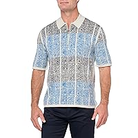 Paul Smith Men's Knit Tribal Pattern Polo Shirt