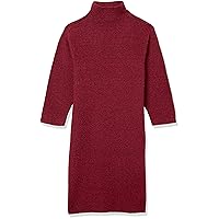 Amazon Essentials Girls and Toddlers' Soft Touch Long-Sleeve Mock Neck Sweater Dress