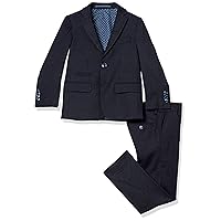 Isaac Mizrahi Slim Fit Boy's 2pc Dotted Contrast Suit