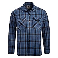 Vertx Canyon River Mens Tactical Flannel Shirt Long Sleeve Outdoor Work Shirts with Pockets, Tactical Operations Gear